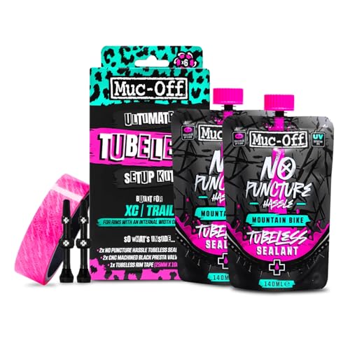 Muc-Off Ultimate Tubeless Setup Kit - XC/Trail Bike with 25mm Tape & 44mm Valve