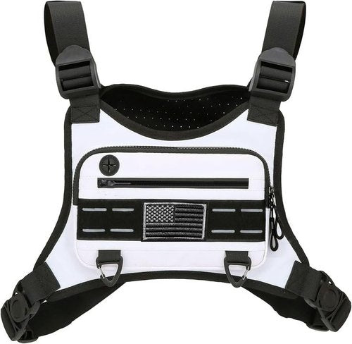 Sports Chest Bag For Men Women, Running Vest Bag With Built,Phone Holder For Workouts&Ski&Cycling&Hiking,Motorcycle Accessories
