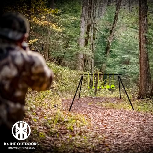 KNINE OUTDOORS 1/4" AR500 Steel Spinning Shooting Target with Stand for .22 LR