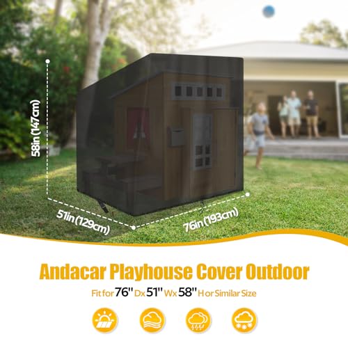 Outdoor Playhouse Cover for 76 Inch Kidkraft Wooden Playhouses - Weatherproof & Durable