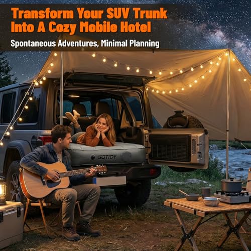 GOTIDY SUV Air Mattress for Large & Mid-Size Vehicles Camping Bed with Built-In Pump