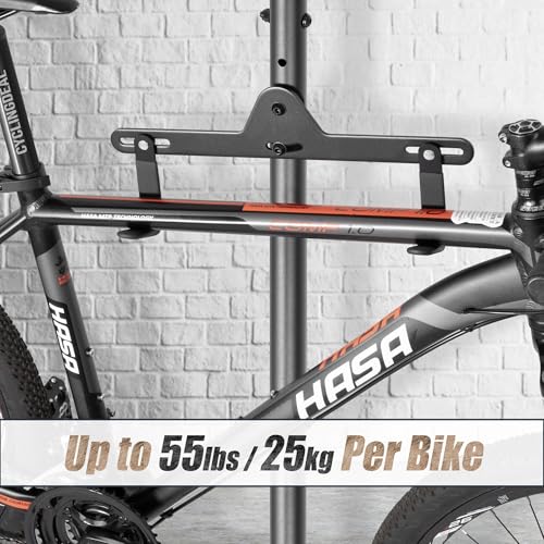 2 Bike Bicycle Floor Storage Stand - Vertical Garage or Apartment Rack