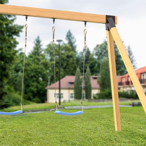 3-Pack A-Frame Swing Set Bracket Kit with 6 Hangers for Outdoor Playgrounds - Black Variation of THIS listing