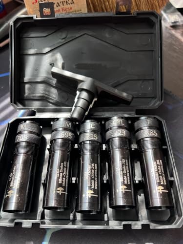 12 Gauge Choke Tube Set for Shotgun - Compatible with Mobilchoke Threads, Steel Shot Ready, 5 Constrictions