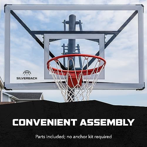 54-Inch Adjustable In-Ground Basketball Hoop with Infinity Edge Backboard
