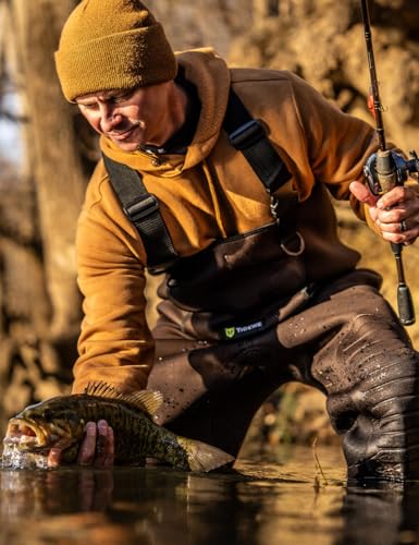 TIDEWE Neoprene Chest Waders for Men - Waterproof Bootfoot Hunting Waders - Brown 11