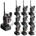 Rechargeable Long-Range Two-Way Radio Walkie Talkies 10-Pack with Earpieces