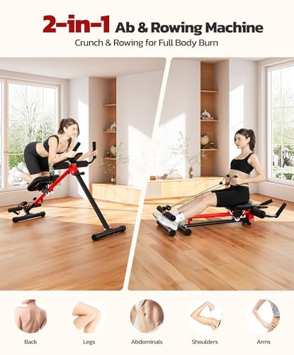 Yoleo Ab Machine for Home 2-in-1 Adjustable Ab Trainer V1.0 with Foam