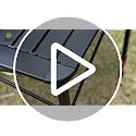 Nice C Large Aluminum Adjustable Camping Folding Table, 27 Inch