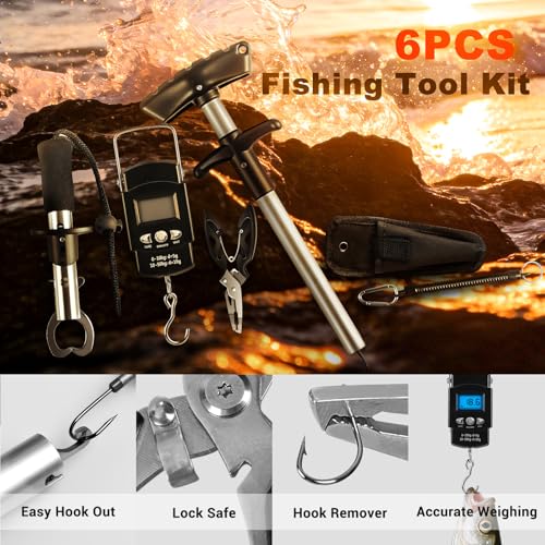 Complete Waterproof Fishing Backpack Kit with Rod Reel Tackle Tools