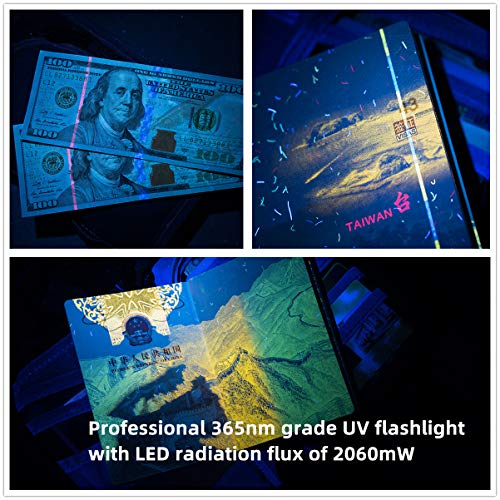 Weltool M2-BF 365nm UV Flashlight Portable Stainless Steel 1800mW for Stain Detection