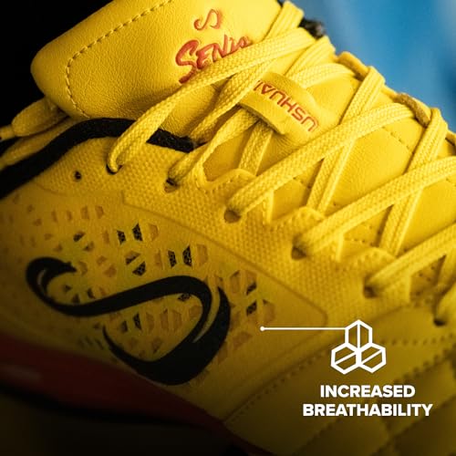 SENDA Ushuaia Pro 2.0 Indoor Futsal Shoes - Women 10 / Men 9, Yellow, Unisex Adult & Youth