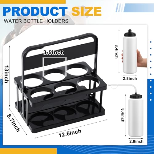 Suclain 7-Piece Hockey Water Bottle Set 33oz BPA-Free Sports Hydration