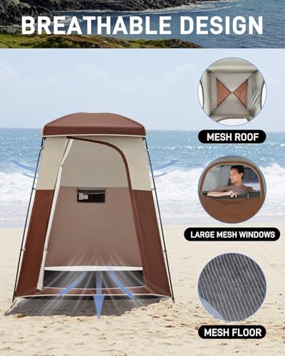 KingCamp Portable Shower Tent with Privacy Room - 1 Room Version for Camping & Beach