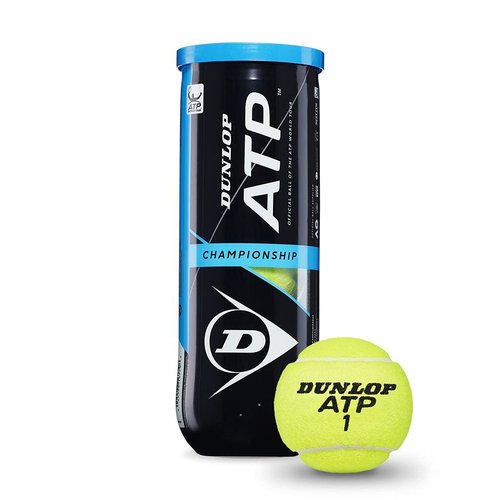 Dunlop Tennis Ball ATP Championship – for Clay, Hard Court and Grass (1 x 3 Pet), Yellow