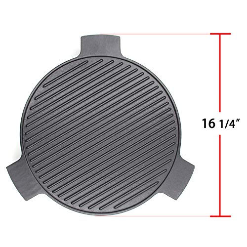 Cast Iron 18-Inch Plate Setter Conveggtor for Large Big Green Egg & Kamado with Legs