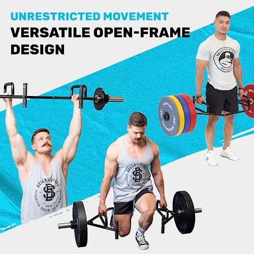 Trap Bar Bells of Steel Open Hex Deadlift Bar with Rotating Sleeves - Black & Silver, 700 lb Capacity