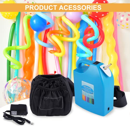Consfly Blue Rechargeable Electric Balloon Inflator for 260/360 Long Balloons