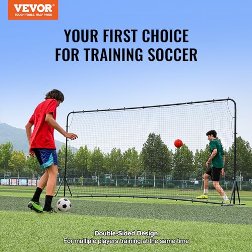 12x6FT Soccer Rebound Trainer Net - Double-Sided Rebounder for Solo Practice