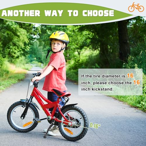 Kids Bike Kickstand for 16-20 Inch Wheels Adjustable Center Mount Black