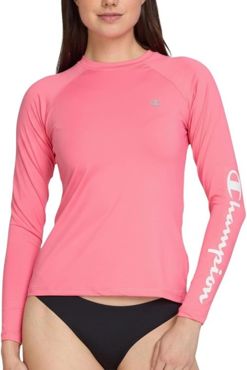 Champion Women's Rash Guard - Long Sleeve Swim Shirt with UPF 50+ UV Protection | Stylish & Comfortable