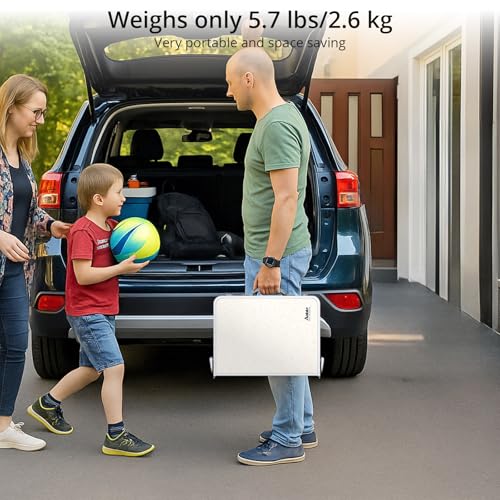 Adjustable Height Folding Camping Table 24x16 Inches with Storage Mesh - Silver