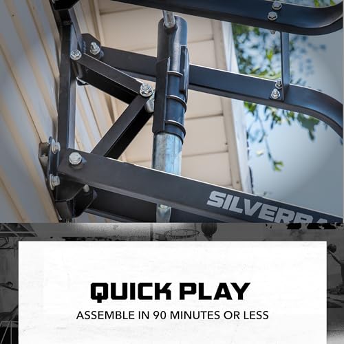 Silverback NXT 54" Wall-Mounted Basketball Hoop - Indoor/Outdoor, Blue-Black