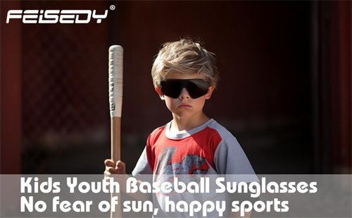 FEISEDY Unisex Youth Sunglasses - UV400 Protection for Teens | Stylish Baseball & Tennis Shades B4064