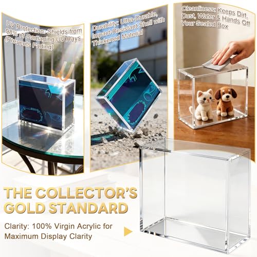 Elite Trainer Box Acrylic Case 4 Pack 8mm+5mm Magnetic UV Protection Organizer