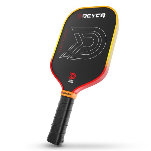 DGYGQ Pickleball Paddles - Professional Carbon Fiber Paddle with Honeycomb Core Pickleball Rackets - Lightweight Precision & Enhanced Shock Absorption for High Spin (Yellow-Orange Ombre)