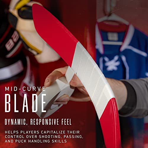 Kids Ice Hockey Stick - Left Shot 55 Inch Junior Composite, Red