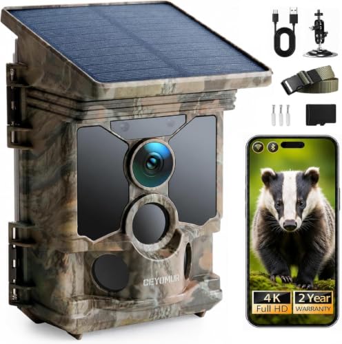 Solar WiFi Trail Camera 4K 68MP with Green Variant and 32GB TF Card