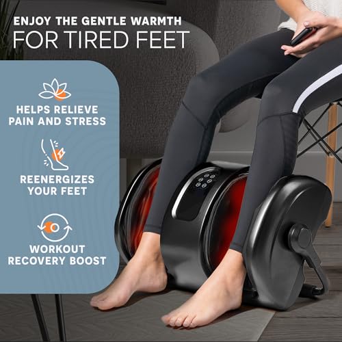 Lifepro RelaxaTilt Shiatsu Foot Massager with Heat and Deep Tissue Rollers