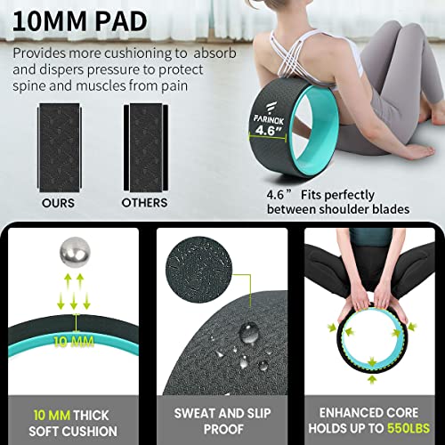 13-Inch Yoga Wheel for Back Pain Relief - Extra Cushion, Deep Stretch Support