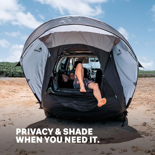 SUV Tailgate Tent with Awning for Small to Large SUVs - Easy 5-Minute Setup - Privacy Shelter & Sun Protection - Small to Mid-Size CUVs & SUVs