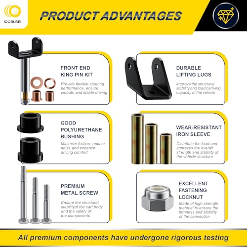Club Car DS Golf Cart Front & Rear Bushing Repair Kit 1993+ OEM Replacement