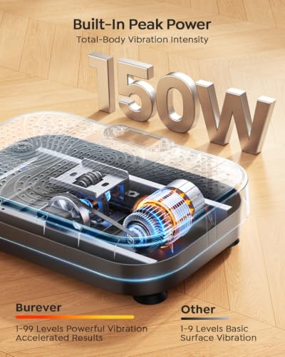 Burever 150W Full Body Vibration Plate for Fitness & Weight Loss