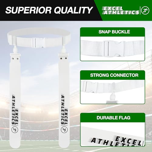 Flag Football Set with 14 Belts and 28 Flags - Black & White