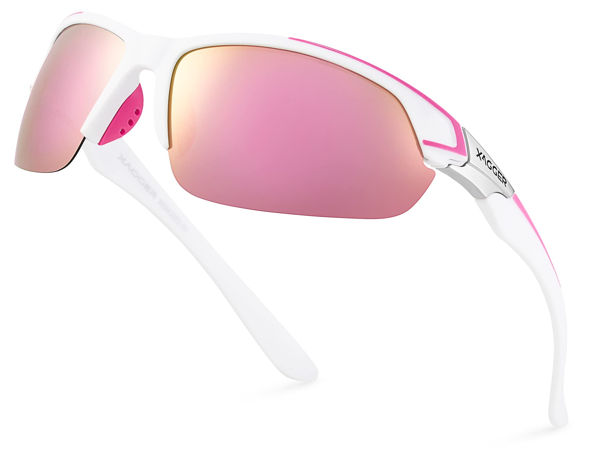 Xagger Polarized Sport Sunglasses for Men Women Wrap Around UV400 Running Baseball Softball Cycling Golf Hiking Fishing Driving Glasses