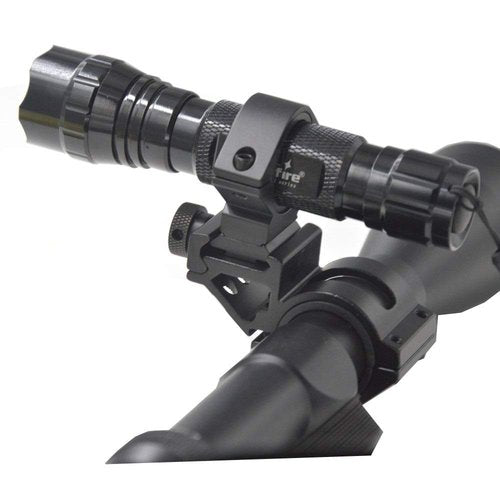 GOTICAL 1 Inch Ring 25.4mm Picatinny Weaver Rail Mount Black and 1 Tactical Mount for Flashlights Bicycle Flashlight Mounting Clip with an Allen Wrench