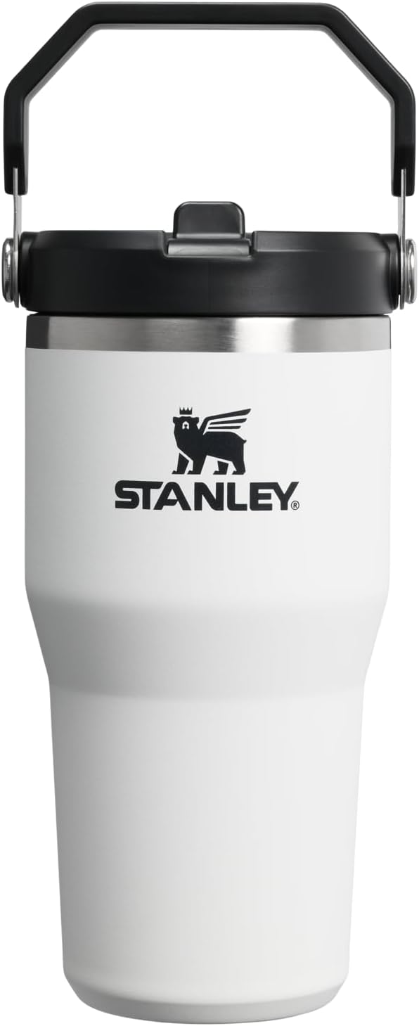 STANLEY IceFlow 2.0 Tumbler - 20 oz Insulated Water Bottle with Flip Straw & Handle | BPA-Free | Chalk