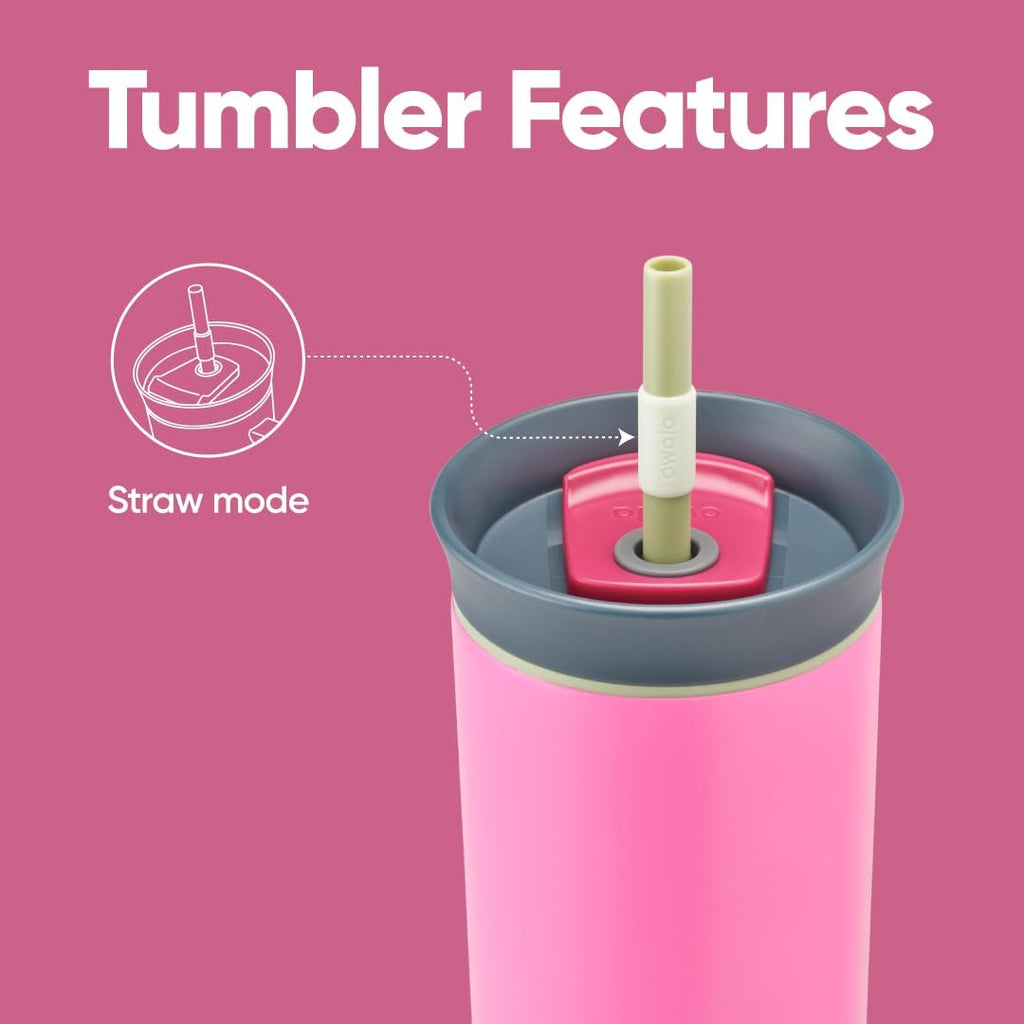 Owala Stainless Steel Travel Tumbler - Triple Layer Insulation, Spill Resistant Lid & Straw, 24 oz, Watermelon Breeze