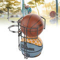 Outdoor Basketball Holder Wall Mount & Pole Rack for 2 Balls