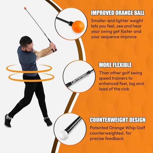 Lightspeed Golf Swing Trainer Aid 45" Speed Stick for Faster, Accurate Swings