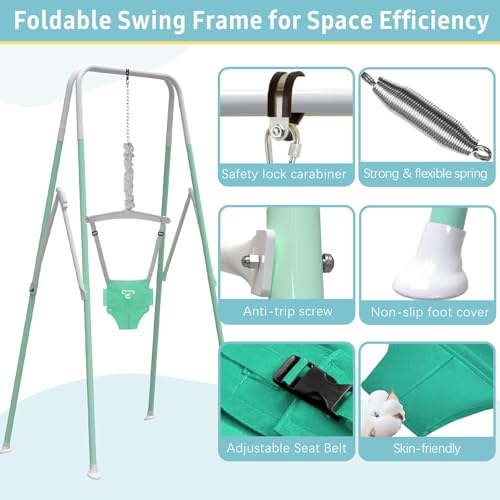 Yozoia 2-in-1 Toddler Swing & Baby Jumper - Blue Outdoor & Indoor Play Equipment