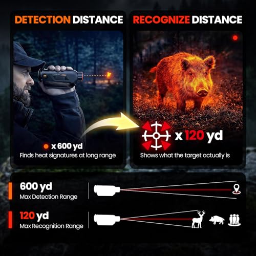 Thermal Monocular G210 Black - Night Vision Scope for Hunting & Outdoor