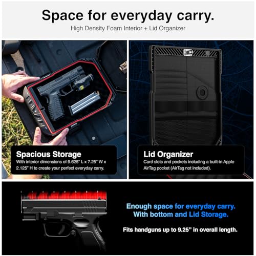 Lockable Weatherproof Gun Safe Case with Built-In Lock & TSA Approval