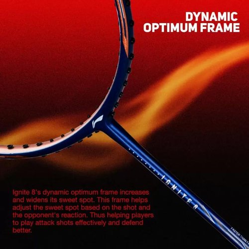 Li-Ning Ignite 8 Badminton Racket 5U G6 77 Grams, Navy