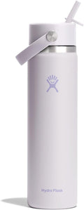 Hydro Flask Water Bottle - Insulated Stainless Steel | Leakproof Wide Straw Lid - 24 Oz Cloud Pink