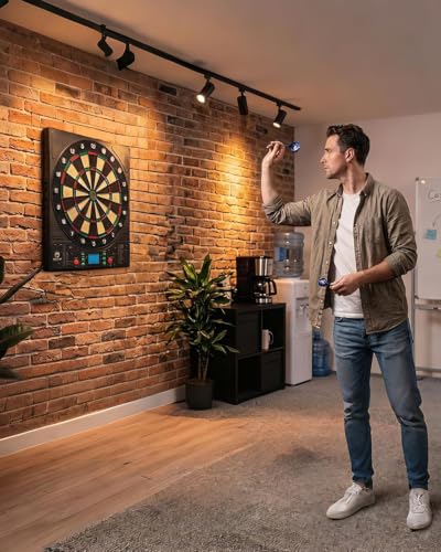 WIN.MAX Green Electronic Dart Board for Adults - Classic Soft Tip with Auto Scoring